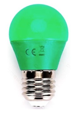 Żarówka LED G45 E27 4W ZIELONA