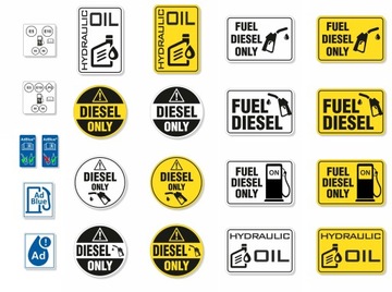 Маркировка HYDRAULIC FLUID: наклейка HYDRAULIC OIL