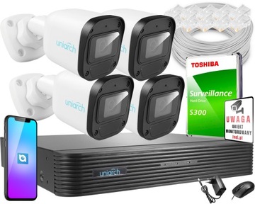 Комплект IP-наблюдения 4 Мп, 3 камеры