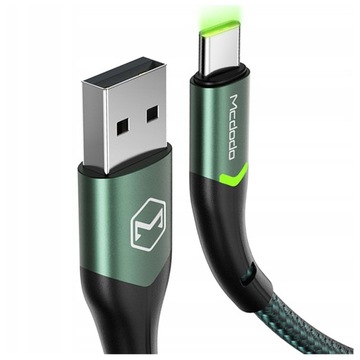 MCDODO KABEL USB-C SZYBKI USB TYP C 1M QC 4.0 LED