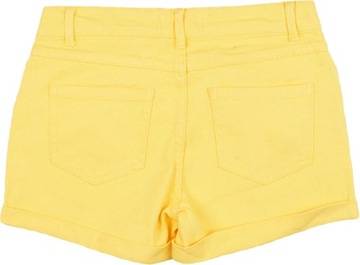 Primark Damskie Jeansowe Żółte Spodenki Krótkie Szorty Bawełna S 36