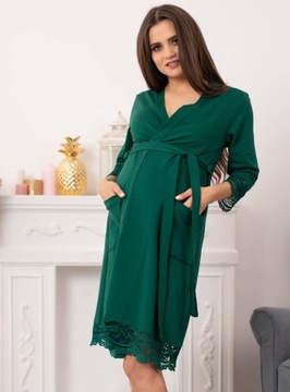 ХАЛАТ ДЛЯ беременностей ЖЕНСКИЙ, ХЛОПОК, КРУЖЕВНАЯ РОЗА, 4XL