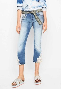 Desigual damskie spodnie jeans flare XS/24