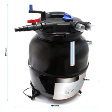 SunSun CPF-75000 Напорный фильтр для пруда с УФ-лампой UV-C 55 Вт, до 150 000 л