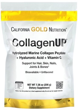 Collagen UP czysty KOLAGEN morski z kwasem hialuronowym i witaminą C | 206g