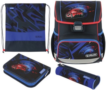 TORNISTER SZKOLNY HERLITZ LOOP PLUS WYŚCIGÓWKA ZESTAW DLA CHŁOPCA 8-9 LAT