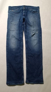 Boss Hugo Boss spodnie proste jeansowe stretch 36/32