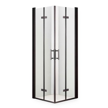 Czarna BLACK SKŁADANA Kabina 80x80 bez brodzika !!