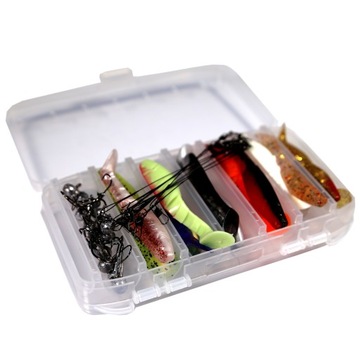 НАБОР ПРИМАНКИ + КОРОБКА 71 элемент Рипперы, твистеры, поводковые головки