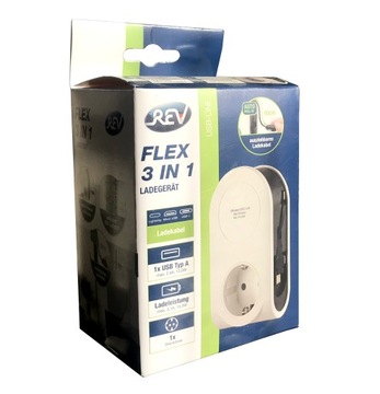 Зарядное устройство REV FLEX USB 3в1 с подсветкой Micro USB-C