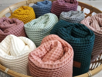 вафельное одеяло + подушка мишка 100% хлопок