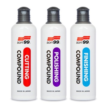 SOFT99 COMPOUND PASTY POLERSKIE ZESTAW 3 x 300ml