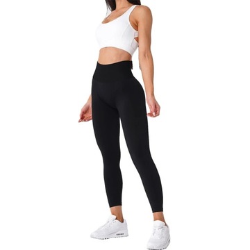 LEGGINSY Getry WYSOKI STAN Fitness MODELUJĄCE FIT