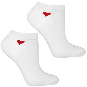 3x Ponožky Dámske Členkové Ponožky so srdiečkom Srdce Valentín MORAJ 35-38