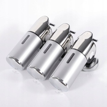 DOZOWNIK MYDŁO PŁYN SZAMPON ŚCIENNY 3X500 ml CHROM