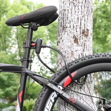 ВЕЛОСИПЕДНЫЙ ЗАМОК ВЕЛОСИПЕДНЫЙ ЗАМОК ПРОЧНЫЙ ТРОС С КЛЮЧОМ