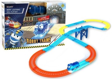 ROBOT TRAINS ZESTAW TORY POCIĄG ŚWIECĄCY KAY COBI