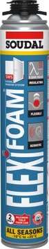 SOUDAL FLEXI FOAM PIANA PIANKA PISTOLETOWA SWS 750 ml AKUSTYCZNA