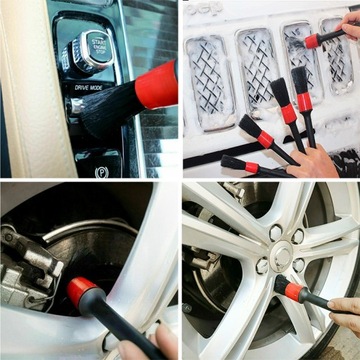 PĘDZLE PĘDZELKI DETAILINGOWE DO CZYSZCZENIA ZESTAW