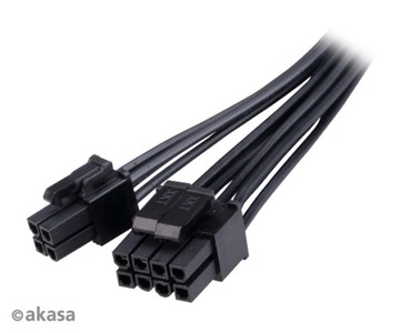 Переходник AKASA с 8-контактного на 12-контактный 8 + 4-контактный ATX