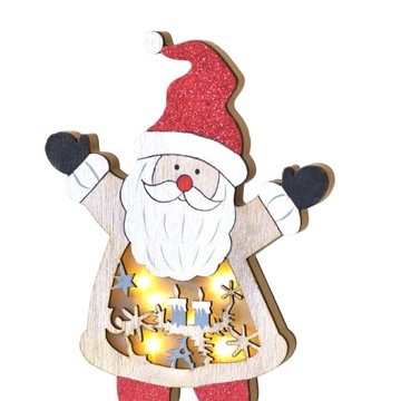 Светодиодное деревянное украшение рождественского стола