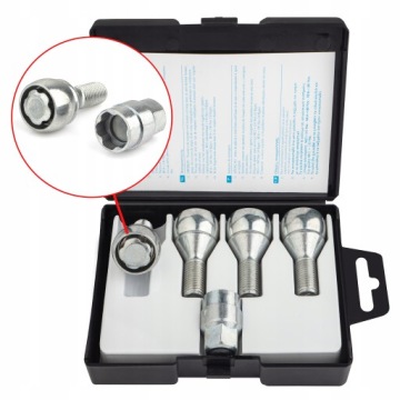 Bezpečnostní šrouby M12x1.5x24 mm Bmw Mini Opel Renault Suzuki Fiat Saab
