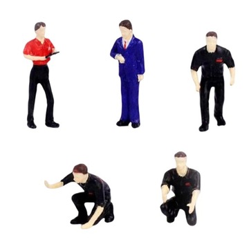 5 sztuk ręcznie malowanych figurek rzemieślnika w skali 1:64 Dioramy Model