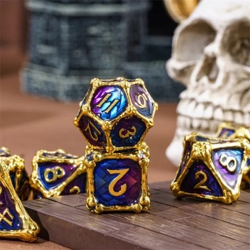 SMOCZY KAPŁAN - VOKUN ZESTAW 7 METALOWYCH KOŚCI RPG