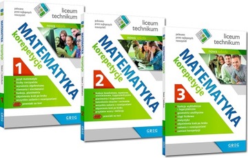 MATEMATYKA KOREPETYCJE LICEUM TECHNIKUM / 3 TOMY