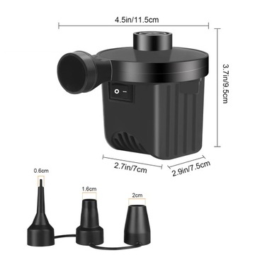 ЭЛЕКТРИЧЕСКИЙ НАСОС ДЛЯ МАТРАСА ДЛЯ БАССЕЙНА 2В1 230В 12В