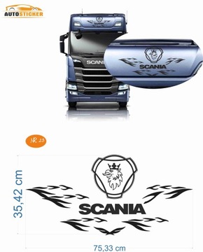 NAKLEJKI NAKLEJKA SCANIA NA KABINĘ TIR MODEL 23
