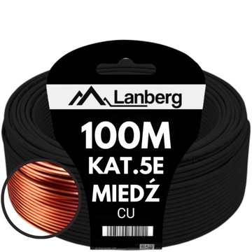 КАБЕЛЬ LAN КАБЕЛЬ ВИТАЯ ПАРА МЕДЬ RJ45 UTP CAT.5E CAT.5E 100M LANBER
