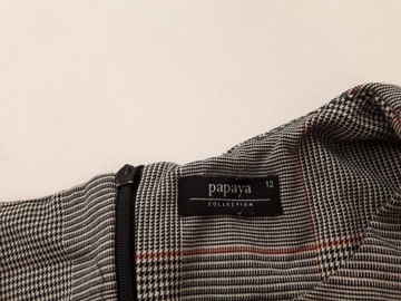 PAPAYA elegancka SUKIENKA klasyczna PEPITKA _ 40