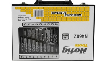 СВЕРЛА ДЛЯ МЕТАЛЛА HSS СТАЛИ 170 шт. СВЕРЛО 1-10 мм НАБОР СВЕРЛ + ЧЕХОЛ