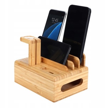 BAMBOO DEVICE ORGANIZER STAND TELEFON KOMÓRKOWY