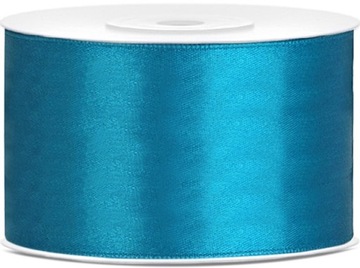 TASIEMKA WSTĄŻKA SATYNOWA ATŁASOWA 38mmx25m Turkusowa P445
