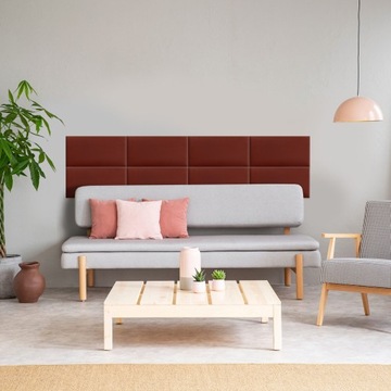 4x Бордовая мягкая панель 50х40 см