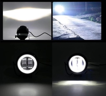 ГАЛОГЕННАЯ ФАРА СВЕТОДИОДНАЯ ЛАМПА CREE RING МОТОЦИКЛ x2