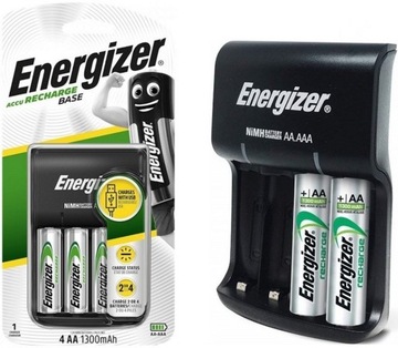 Ładowarka ENERGIZER Base Baterii AAA R3 AA R6 + 4x Akumulatorki AA 1300mAh