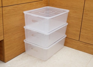 4x КОРОБКА-ОРГАНИЗАТОР ДЛЯ ОБУВИ С КРЫШКОЙ