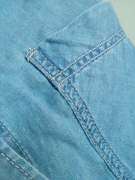 100% lyocell klasyczna jeansowa niebieska koszula basic jeans modna XS H&M