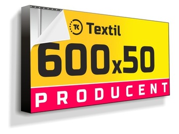 Kaseton reklamowy LED TEXTIL 600x50cm