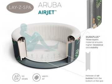 Aruba Lay-Z-Spa AirJet Przydomowe Spa BESTWAY 3-osobowe + Pompa + Filtr + P