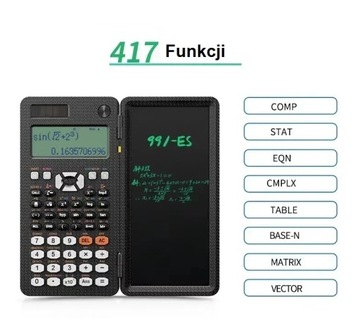 Kalkulator Naukowy 991ES <> 417 Funkcji z notesem elektronicznym