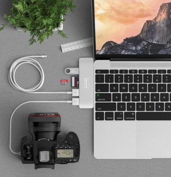 Концентратор USB-C Macbook 7in1 HDMI-адаптер 4K USB 3.0 для Macbook Pro Air M1 M2 M3