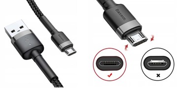 КАБЕЛЬ BASEUS FAST USB/micro USB ПРОЧНЫЙ КАБЕЛЬ 2 м