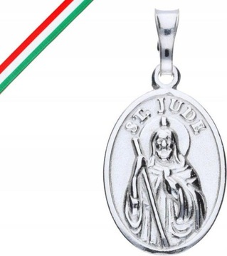 Серебряный медальон 925 пробы, изображение Иуды Тадеуша, крещение, Святое Причастие, сувенир