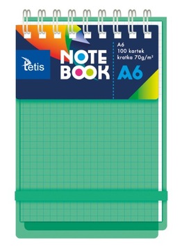 Kołonotatnik A6 100k Tetis KB060-ZKA6 zielony