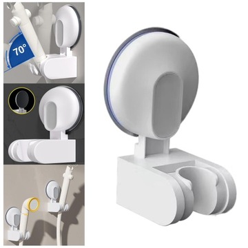 Ręczny prysznic Stała podstawa Regulowany kąt Uchwyt ścienny Stały prysznic biały