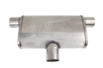 Средний задний глушитель 63,5 мм TurboWorks LT 304SS 355 мм TUNING SPORT